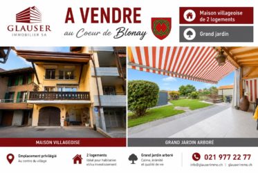 Maison villageoise traversante | Grand jardin | Coeur de Blonay