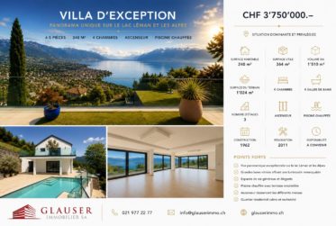 Villa lumineuse avec piscine | Vue panoramique | Chardonne